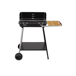 Barbecue à charbon excel duo grill sur chariot + tournebroche - somagic