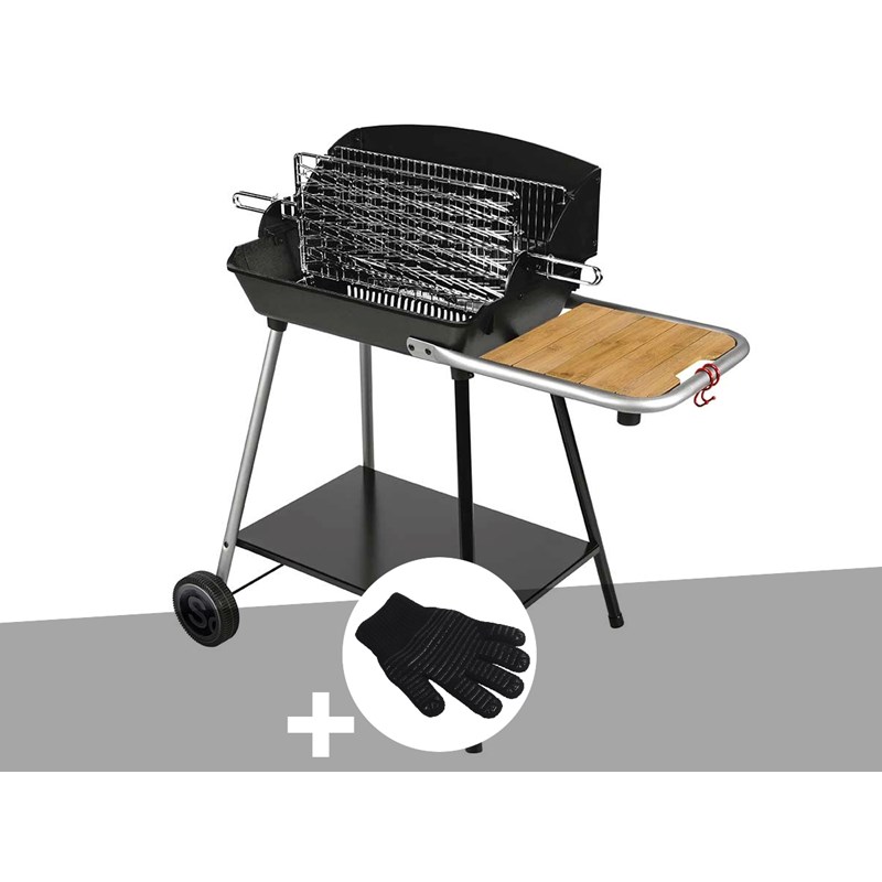 Barbecue horizontal et vertical excel grill + gant de protection - somagic