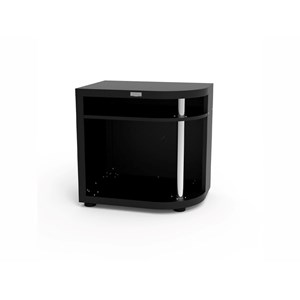 Meuble cuisine extérieure arrondi droite, 80 x 55 cm noir - le marquier