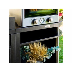 Meuble cuisine extérieure arrondi droite, 80 x 55 cm noir - le marquier