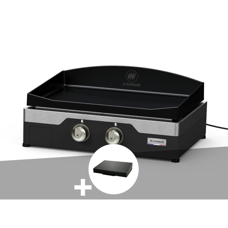 Le Marquier - Plancha électrique allure 260 duo 60 x 40 cm + couvercle - le marquier