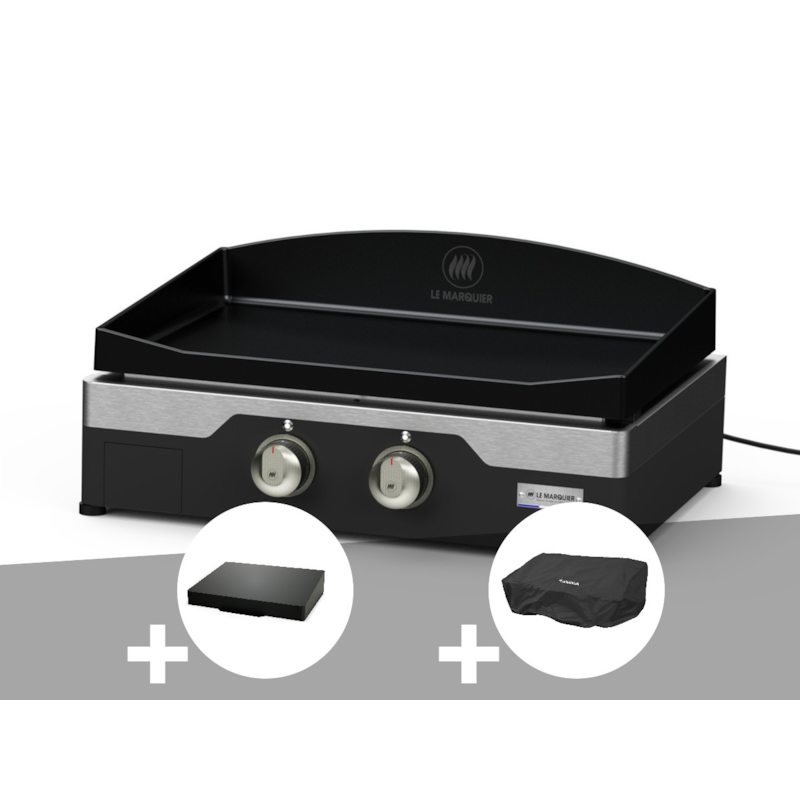 Le Marquier - Kit plancha électrique allure 260 duo le marquier + couvercle + housse
