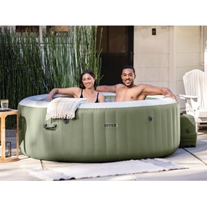 Spa gonflable purespa olive rond bulles 4 places - intex