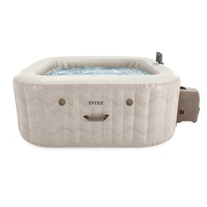 Spa gonflable purespa chevron carré bulles 4 places - intex