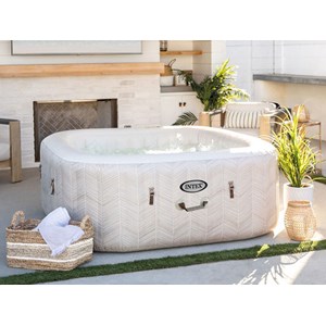 Spa gonflable purespa chevron carré bulles 4 places - intex
