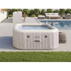 Spa gonflable purespa chevron carré bulles 4 places - intex