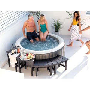 Spa gonflable purespa baltik rond bulles 6 places - intex
