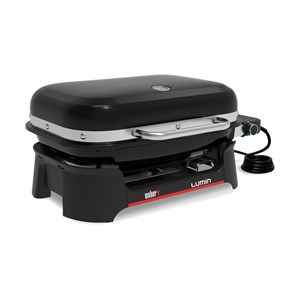 Barbecue électrique lumin + plancha noire - weber