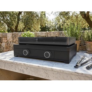Plancha gaz modern 60 acier noir - forge adour