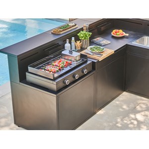 Plancha gaz modern 75 acier noir - forge adour