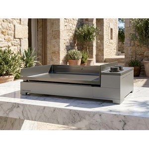 Plancha électrique premium 60 acier noir et gris - forge adour