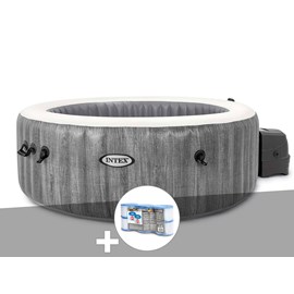 Kit spa gonflable intex purespa baltik rond bulles 4 places + 6 filtres