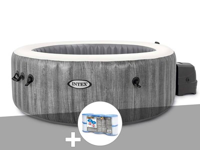 Kit spa gonflable intex purespa baltik rond bulles 6 places + 6 filtres