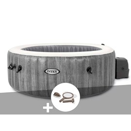 Kit spa gonflable intex purespa baltik rond bulles 6 places + kit d'entretien