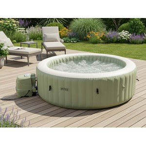 Kit spa gonflable intex purespa olive rond bulles 8 places + kit d'entretien
