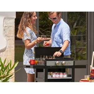 Plancha française gaz 250 duo edition sur chariot – le marquier