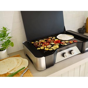 Plancha exclusive électrique 260 duo avec couvercle – le marquier