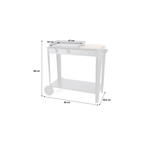 Plancha gaz sur chariot hendaye 250 - somagic