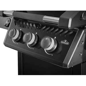 Barbecue gaz freestyle noir 3 brûleurs avec porte et brûleurs inox - napoléon