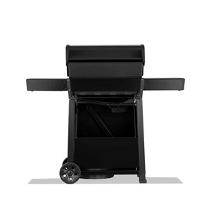 Barbecue gaz freestyle noir 4 brûleurs avec porte et brûleurs inox - napoléon