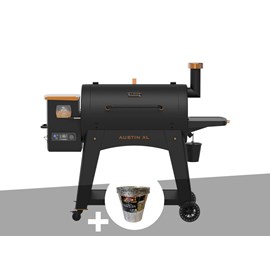 Barbecue à pellets onyx augustin xl 1000 + 6 seaux jetable - pit boss