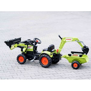 Tractopelle enfant claas arion 410 avec remorque + excavatrice 2 à 5 ans - falk