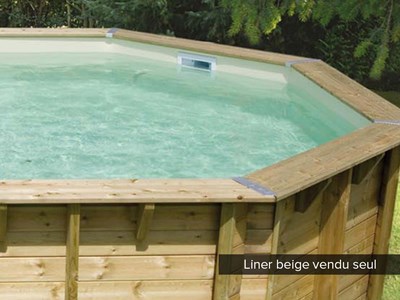 Liner seul beige pour piscine bois azura 5,05 x 3,50 x 1,26 m - ubbink