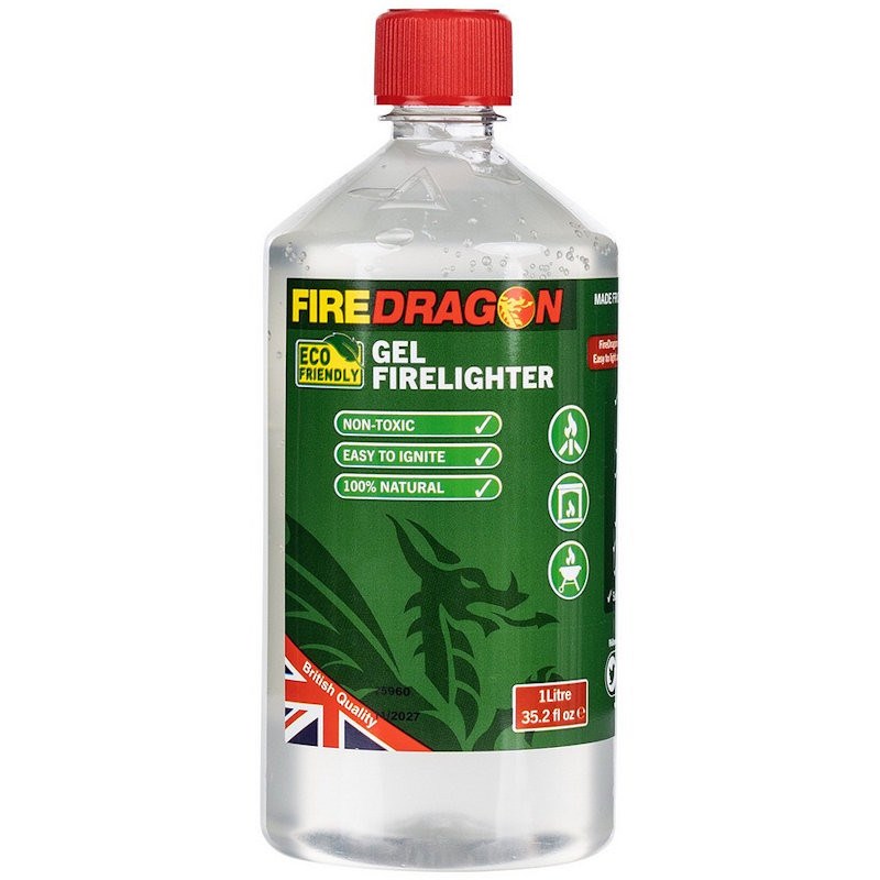 Combustible gel fire dragon firelighter 1 litre