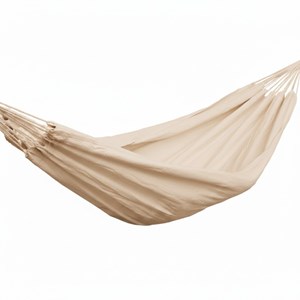 Ensemble support bois avec hamac simple écru