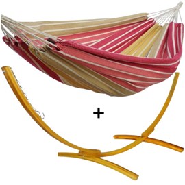 Ensemble support bois avec hamac simple chic