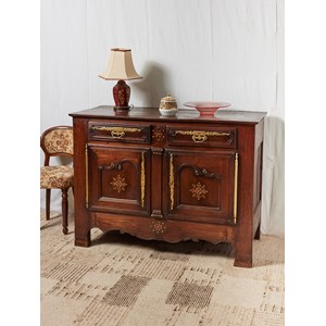 Buffet ancien en bois et laiton  n°654