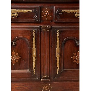 Buffet ancien en bois et laiton  n°654