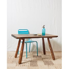 Table à manger brutaliste en chêne massif n°565