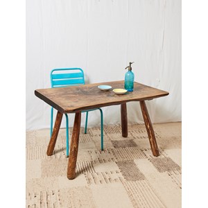 Table à manger brutaliste en chêne massif n°565