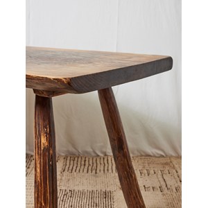 Table à manger brutaliste en chêne massif n°565