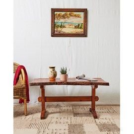 Table basse brutaliste en bois  n°449