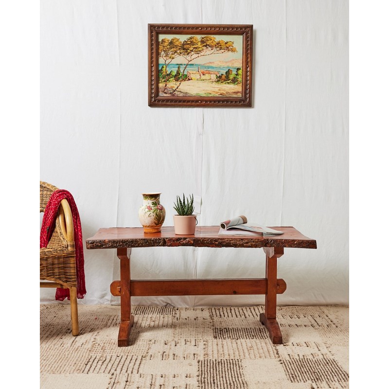 Debongout - Table basse brutaliste en bois  n°449
