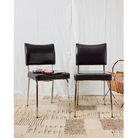 Paire de chaises en chrome n°1227