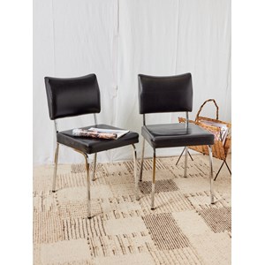 Paire de chaises en chrome n°1227