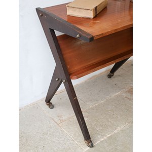 Desserte à roulettes en métal et bois n°245