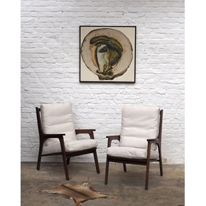 Paire de fauteuils scandinaves en chêne n°790