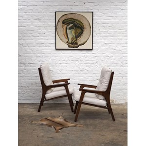 Paire de fauteuils scandinaves en chêne n°790