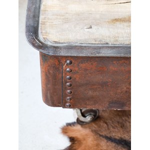 Table basse industrielle en bois n°433