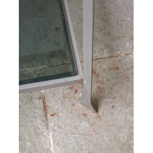 Sellette en métal et verre fumé n°798