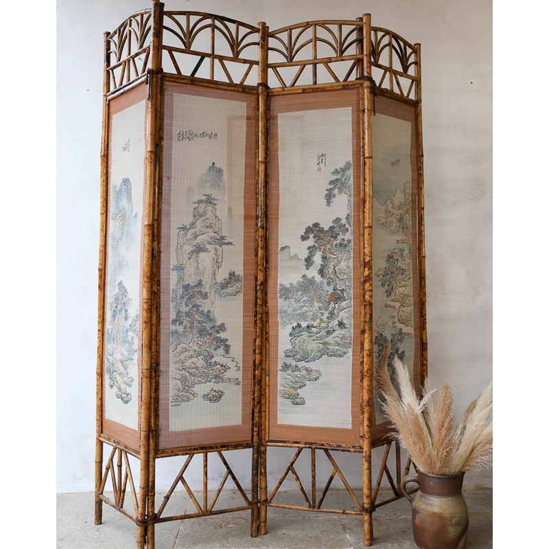 Paravent en bambou et natte n°24