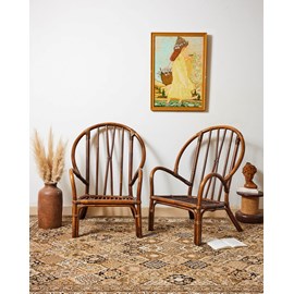 Paire de fauteuil en rotin n°685