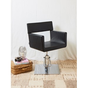 Fauteuil de coiffeur en cuir noir n°825