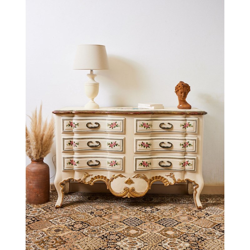 Commode florale en bois n°225