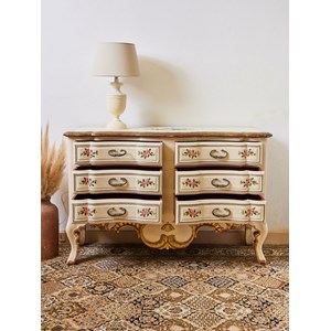 Commode florale en bois n°225