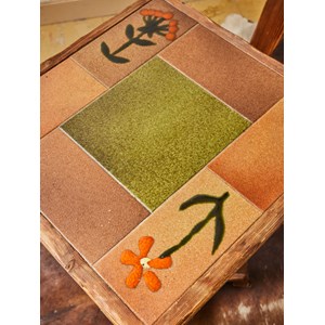 Paire de tables d'appoints brutalistes en céramique n°668